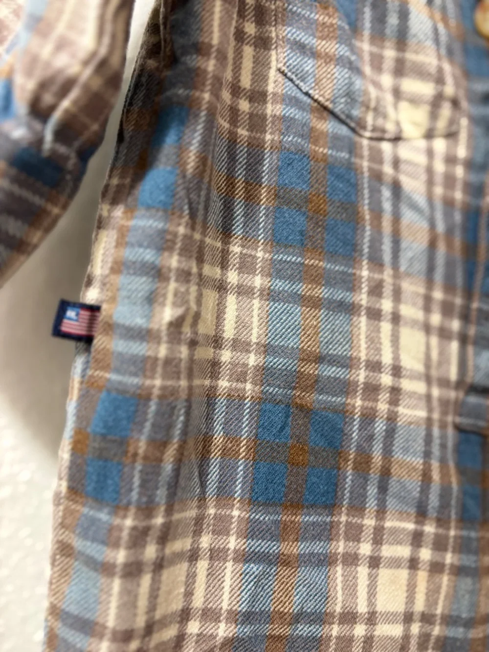 Ralph Lauren Infant Boys Sz 6M Blue Plaid Flannel One Piece Jumpsuit